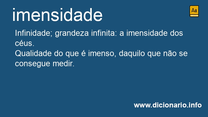 Significado de imensidade