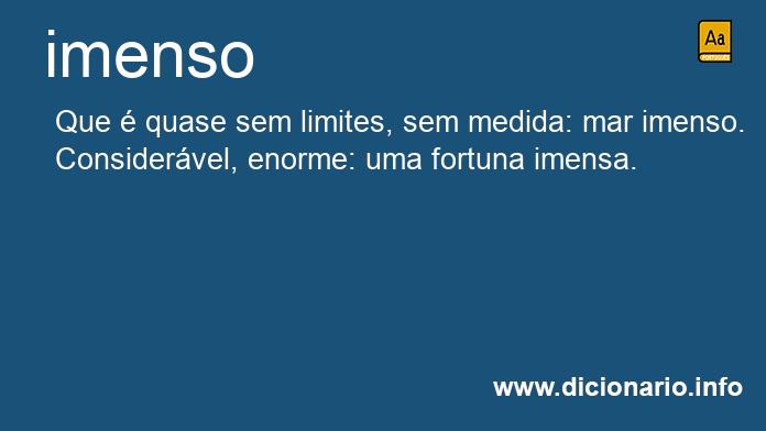 Significado de imenso