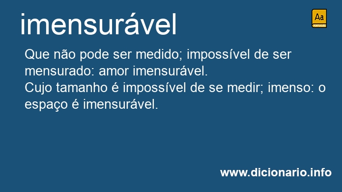 Significado de imensurvel