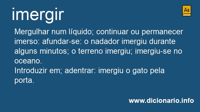 Significado de imergamos