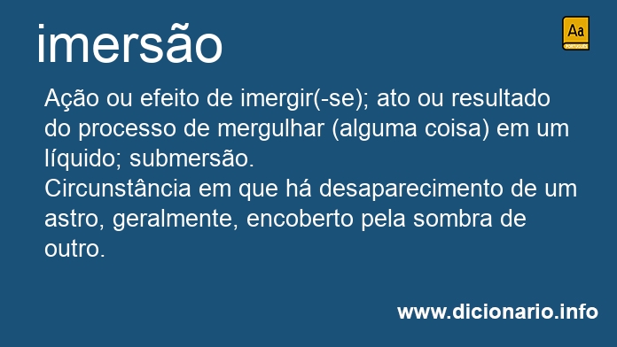 Significado de imerso