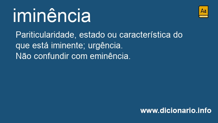 Significado de iminncia