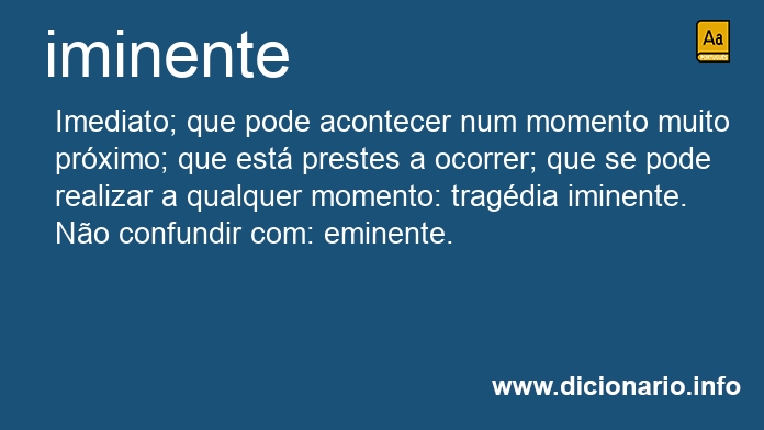 Significado de iminente