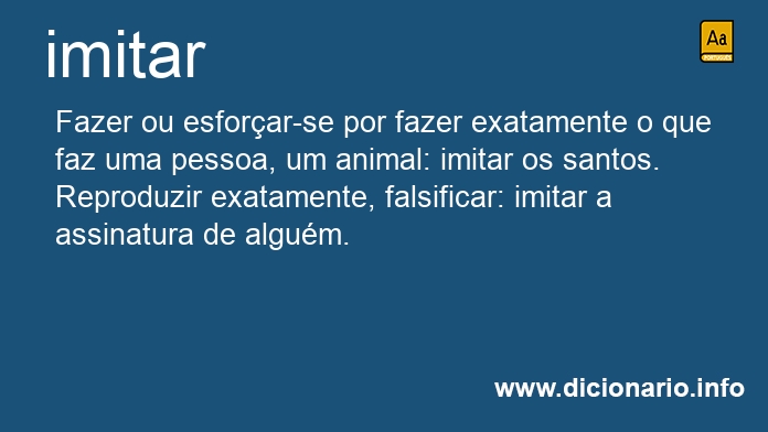 Significado de imitar