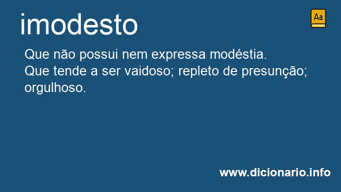 Significado de imodesta