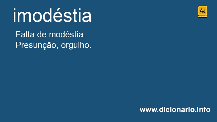 Significado de imodstia