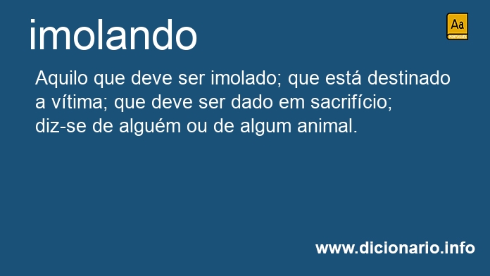 Significado de imolando