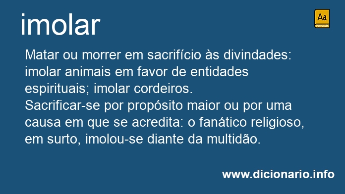 Significado de imolar