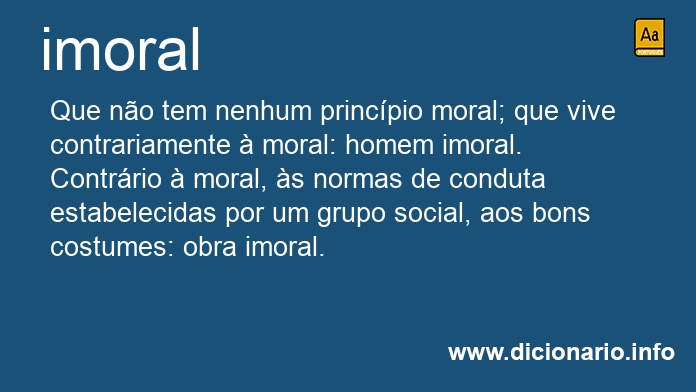 Significado de imorais