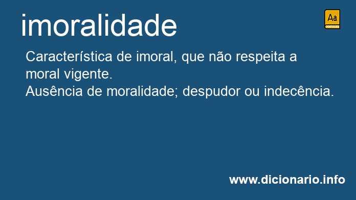 Significado de imoralidade