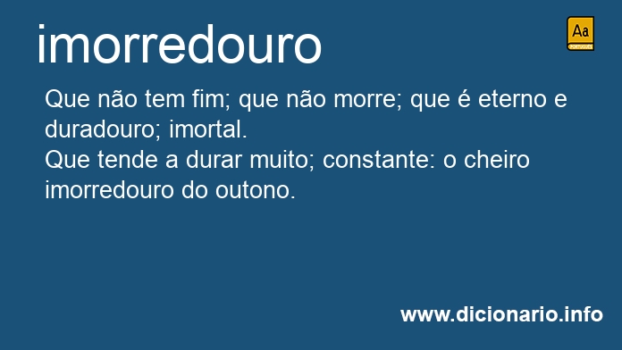 Significado de imorredoura