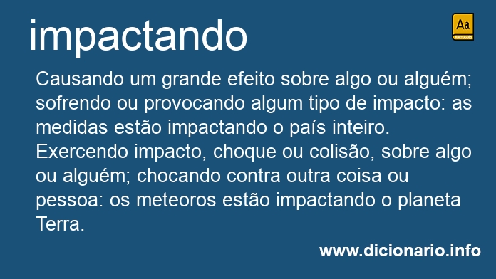 Significado de impactando