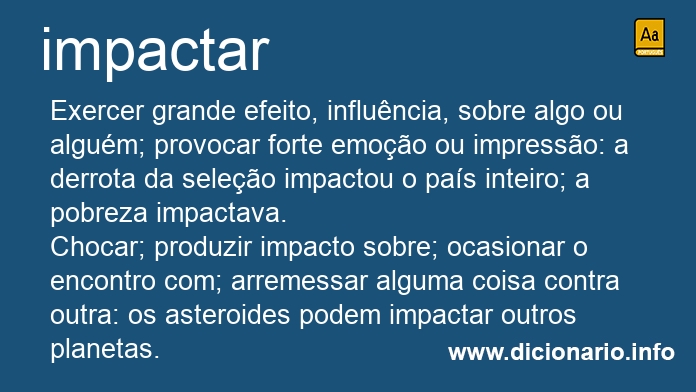 Significado de impactaram