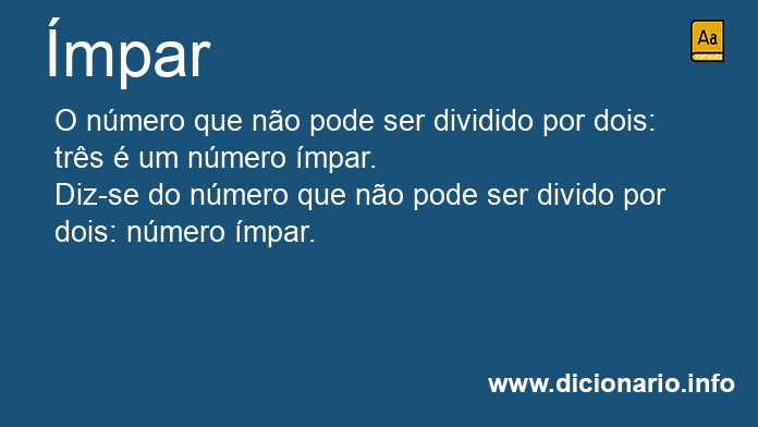 Significado de mpar