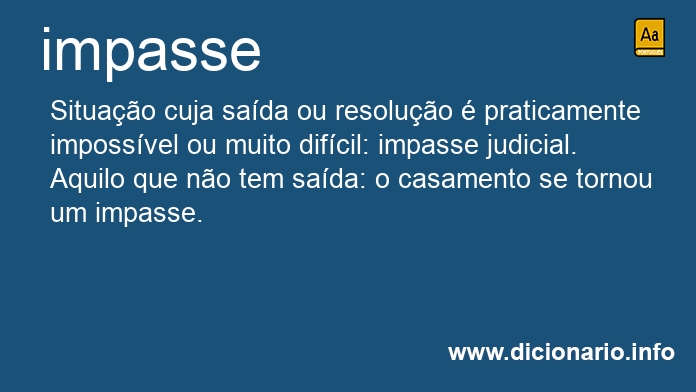 Significado de impassa