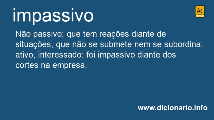 Significado de impassividade