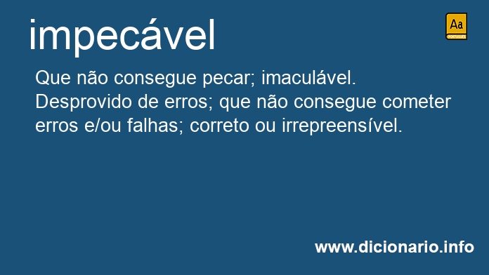 Significado de impecvel