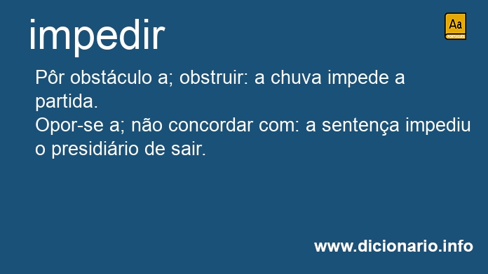 Significado de impedir