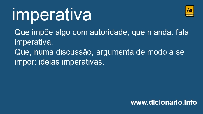 Significado de imperativa