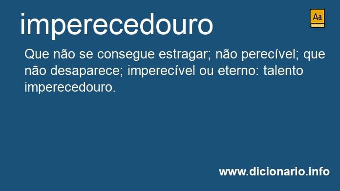 Significado de imperecedouro