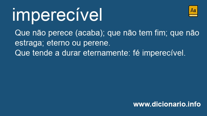 Significado de imperecveis