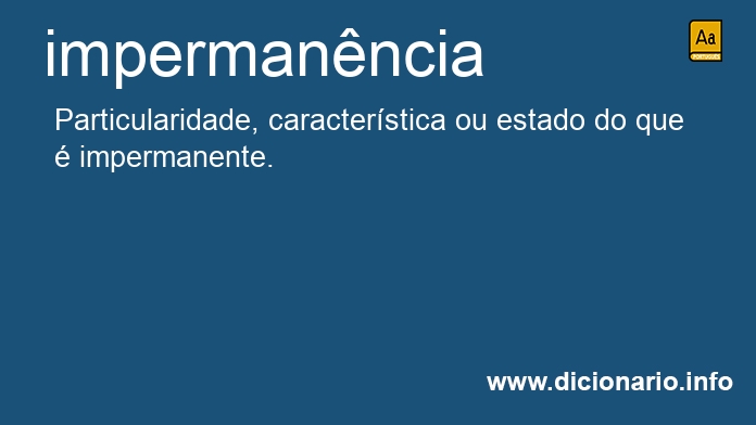 Significado de impermanncias