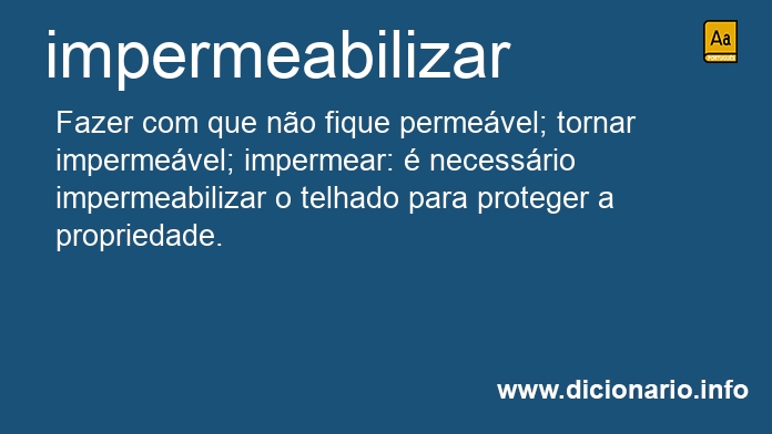 Significado de impermeabilizar