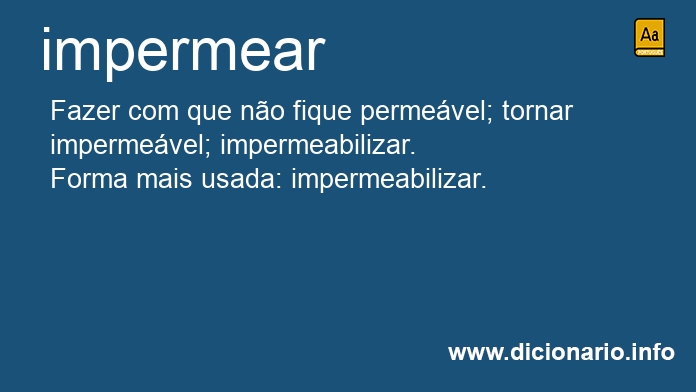 Significado de impermeveis