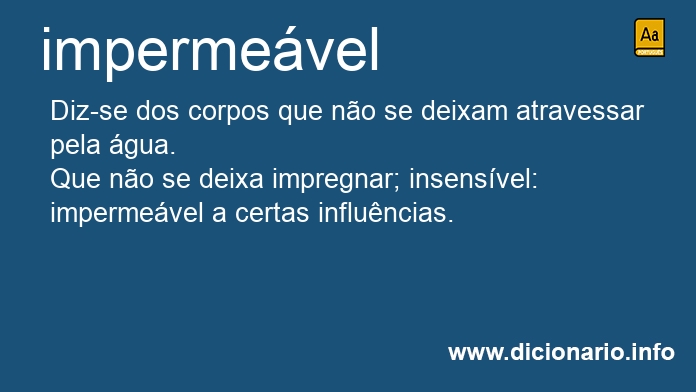 Significado de impermevel
