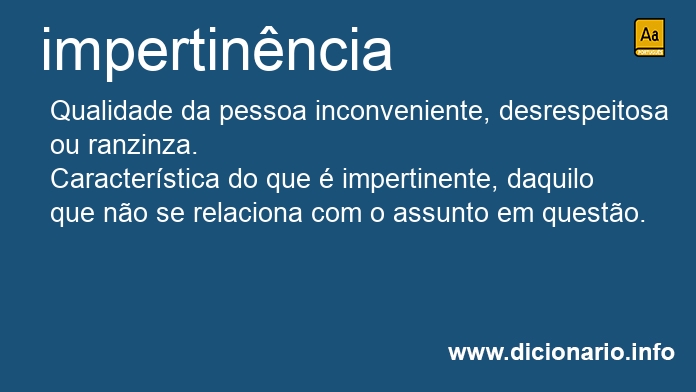 Significado de impertinncia