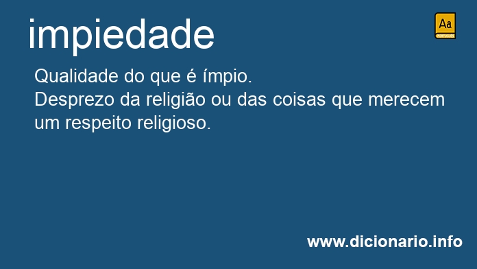 Significado de impiedade