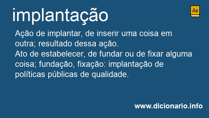 Significado de implantaes