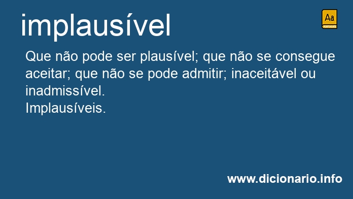 Significado de implausveis