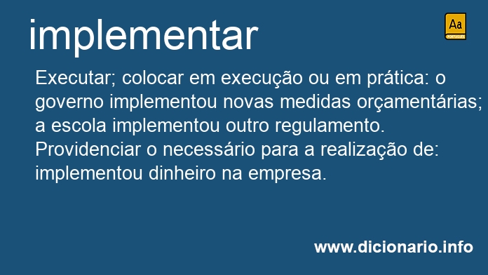 Significado de implementar