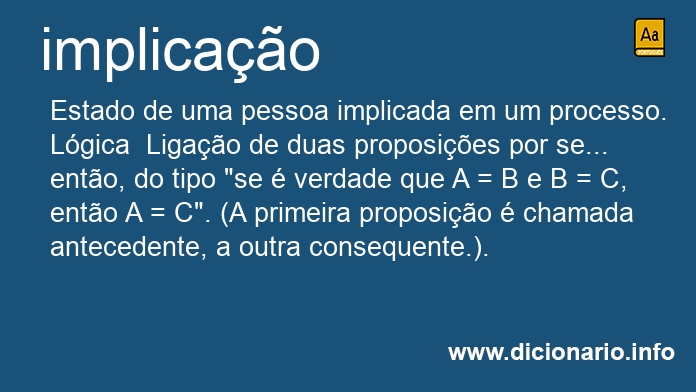 Significado de implicaes