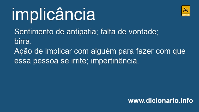 Significado de implicncias