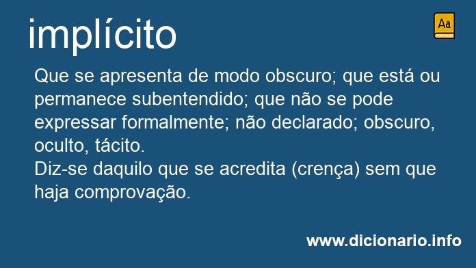 Significado de implcitos