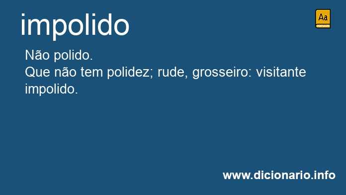 Significado de impolida