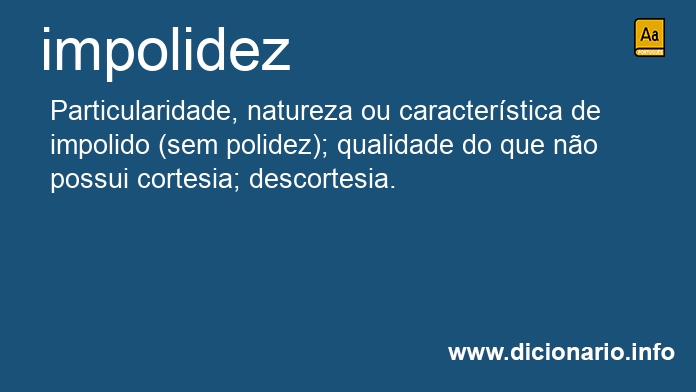 Significado de impolidez