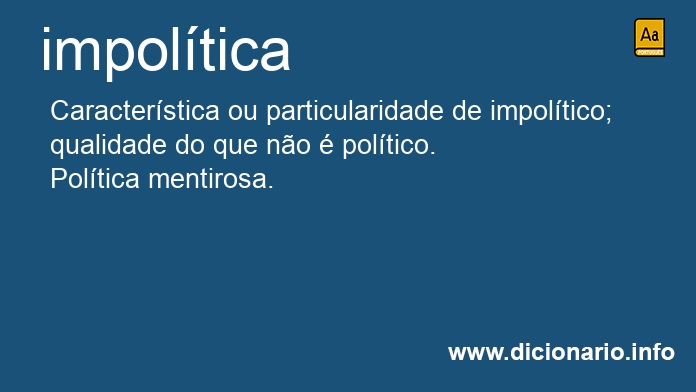 Significado de impoltica