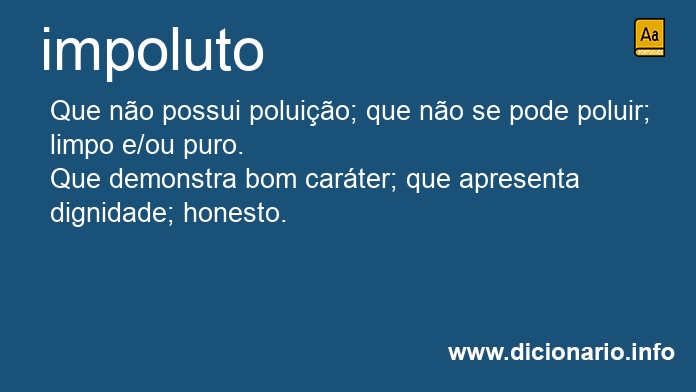 Significado de impoluto