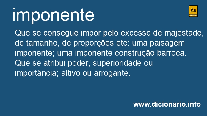 Significado de imponente