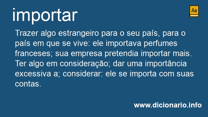 Significado de importa