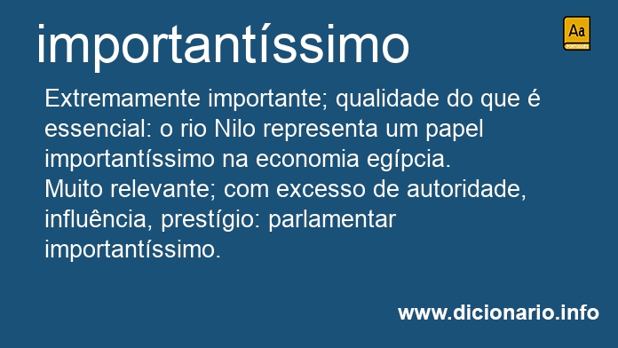 Significado de importantssimos