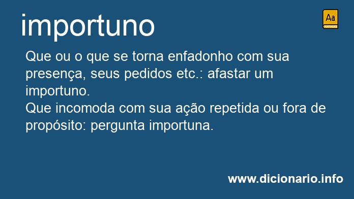 Significado de importuno