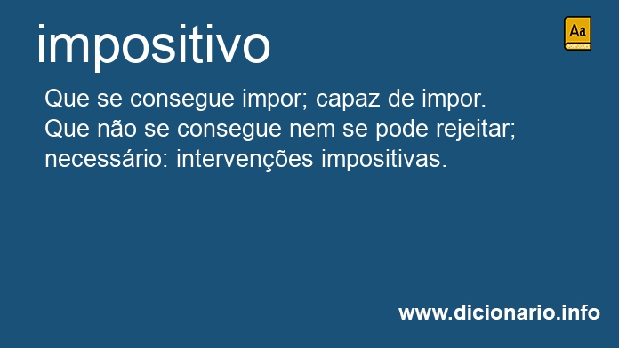 Significado de impositiva