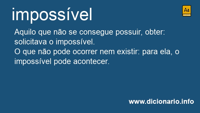Significado de impossvel