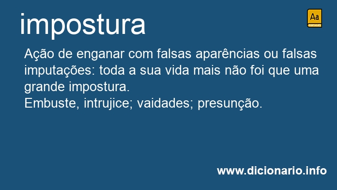 Significado de impostura