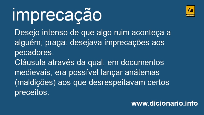 Significado de imprecaes