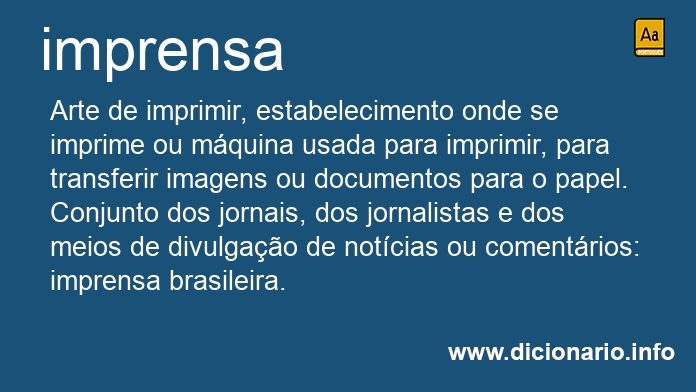 Significado de imprensa